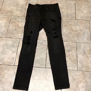 High waist rip legging black Soho jeans
